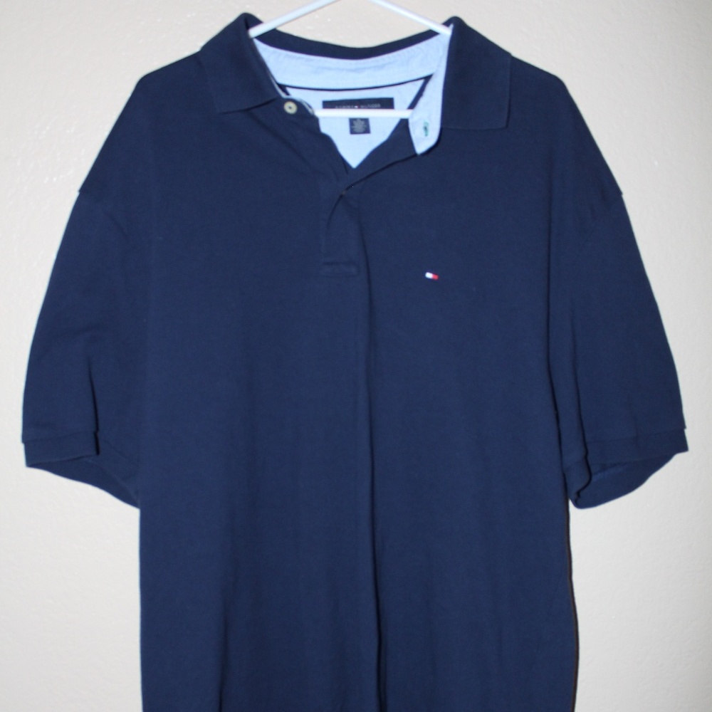 Tommy Hilfiger Polo Shirt Black Short Sleeve XL